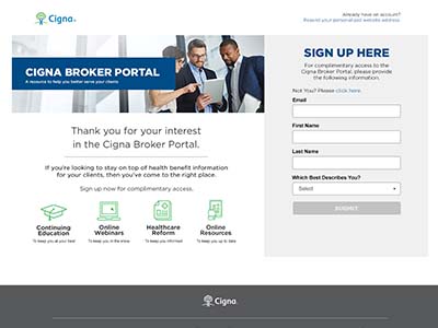 Cigna Broker Website